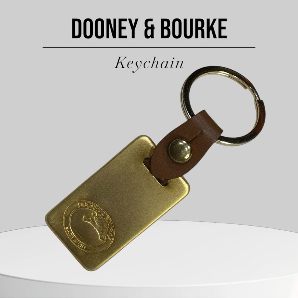 Dooney and Bourke Brass Leather Keychain